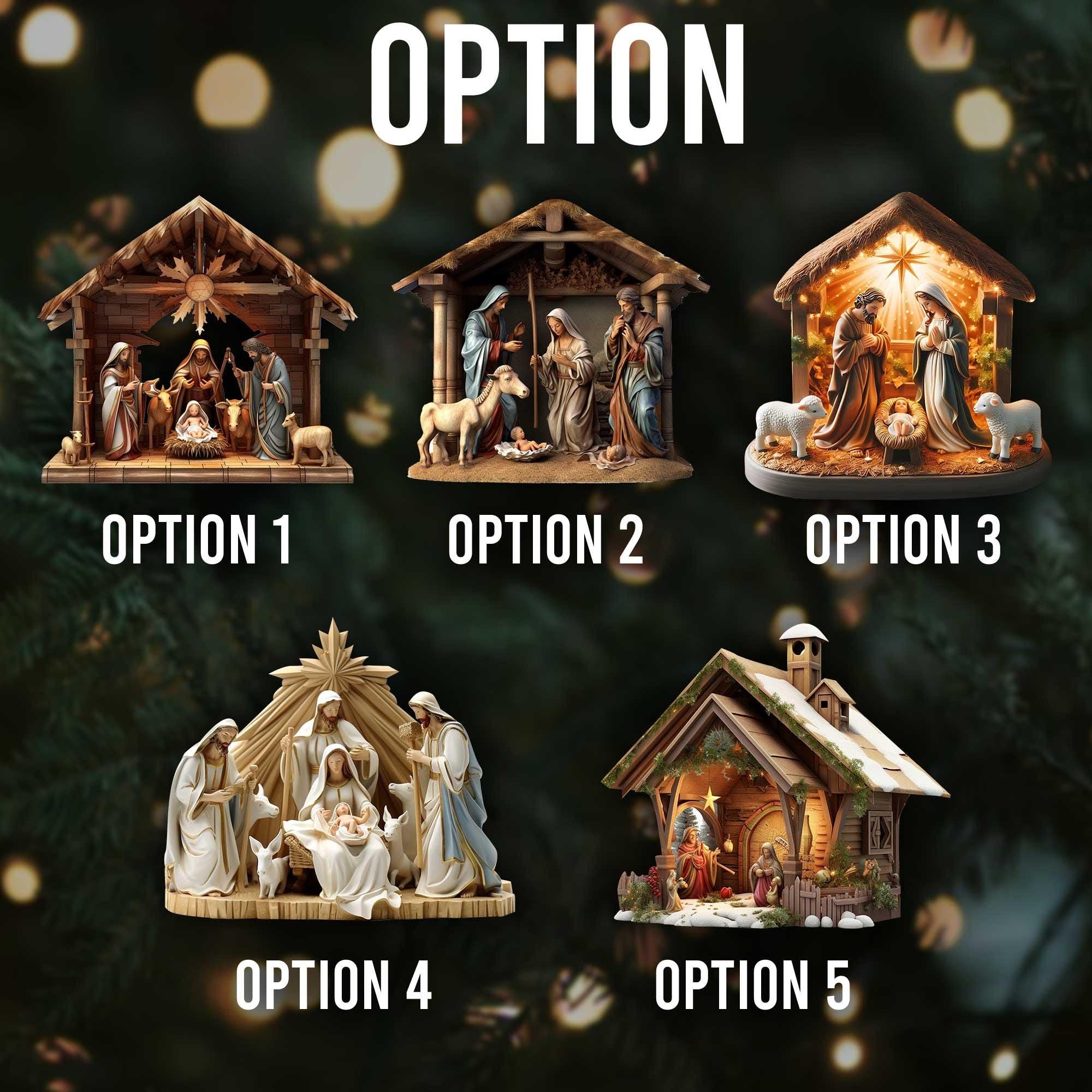 Nativity Christmas Ornament 2025, Nativity Jesus Christ Acrylic Ornament, Religious Christmas Decorations, Ideas For Christmas Trees DCLAF12